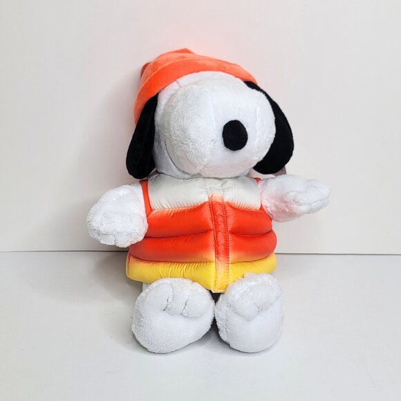 Peanuts Other - 2024 Peanuts Snoopy Candy Corn Puffy Vest 10" CVS Halloween Orange Puffer Plush